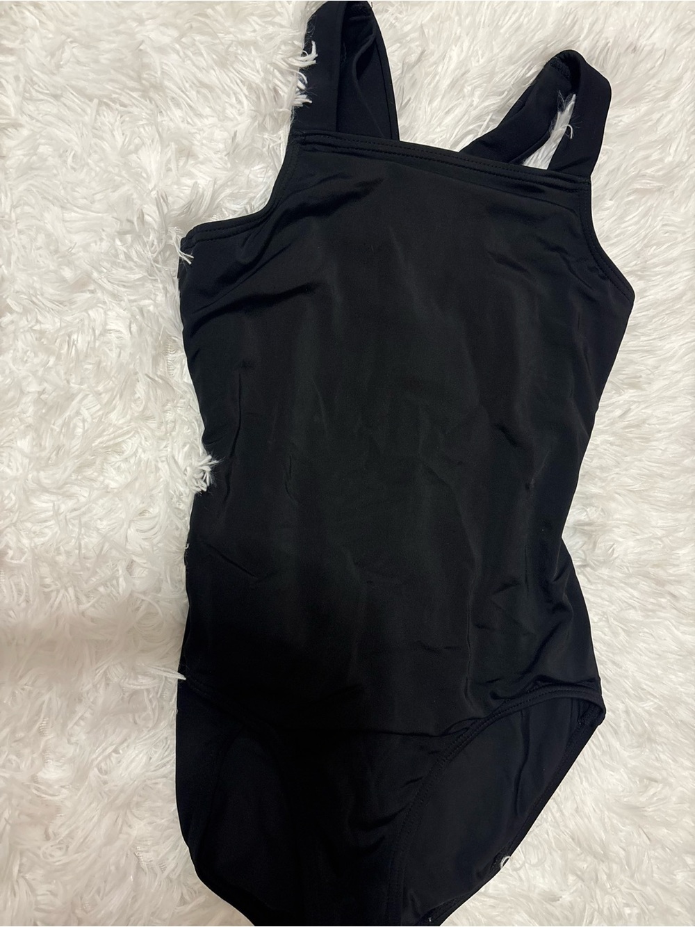 Balera Dance Size MC Black Criss Cross Back Leotard Like New Smoke Free